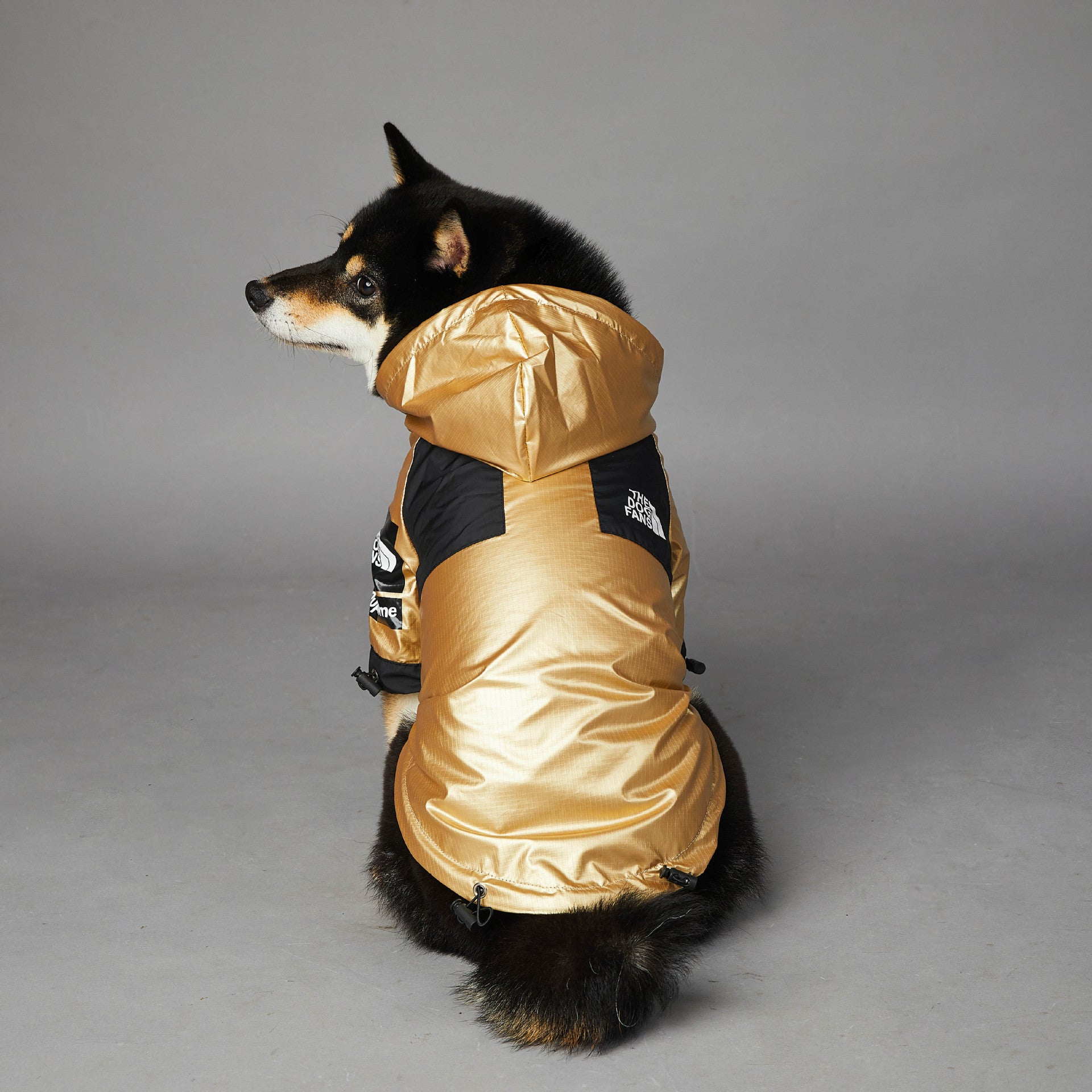 Heavy-Duty Waterproof Dog Raincoat – Reflective Golden Jacket
