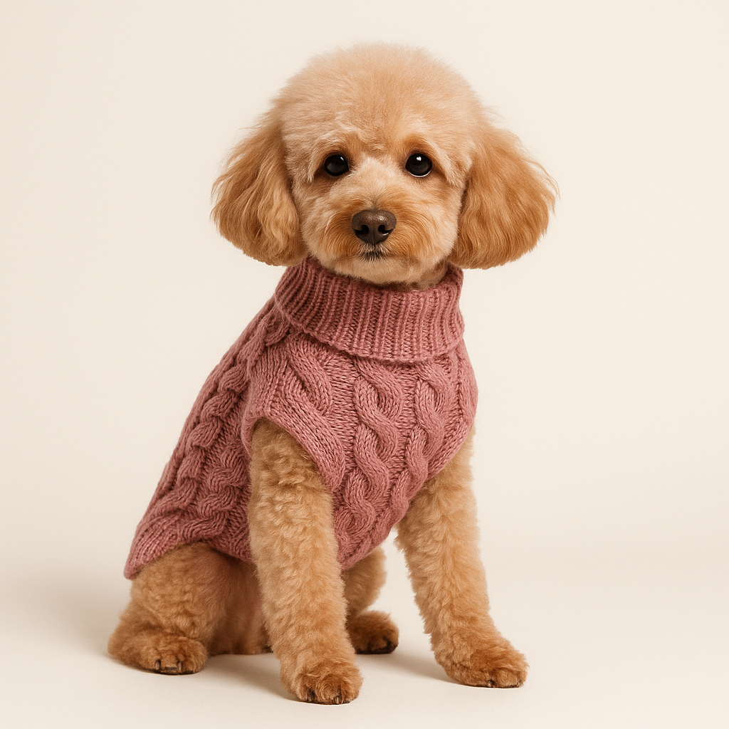 Cozy Cable Knit Puppy Sweater – Lightweight Winter Dog Jumper