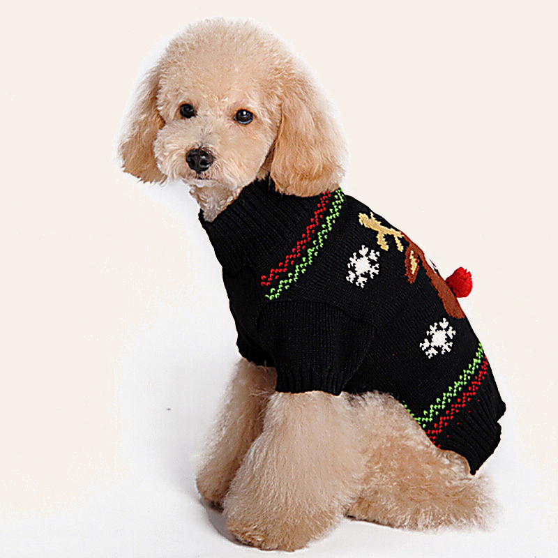 Reindeer Dog Sweater – Cozy Knit Christmas Pet Outfit