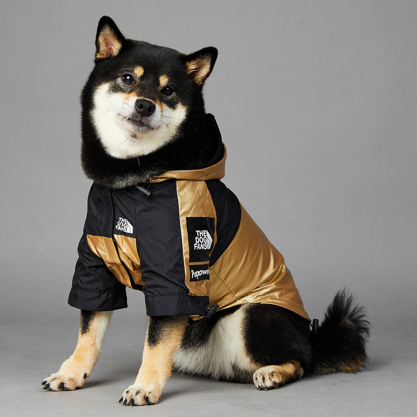 Heavy-Duty Waterproof Dog Raincoat – Reflective Golden Jacket