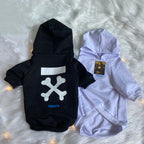 'TREATS' Dog Sweater with Crossbones - Mona Lisa Print