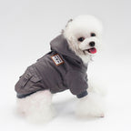 Faux-Fur Parka Dog Coat with Hood – Windproof Winter Jacket for Small & Medium Dogs
