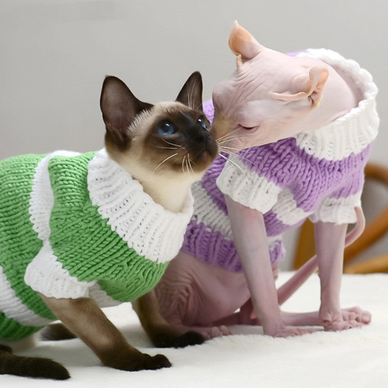 OFFLINE Hairless Cat Warm Sweater Pet Cat ClothesK