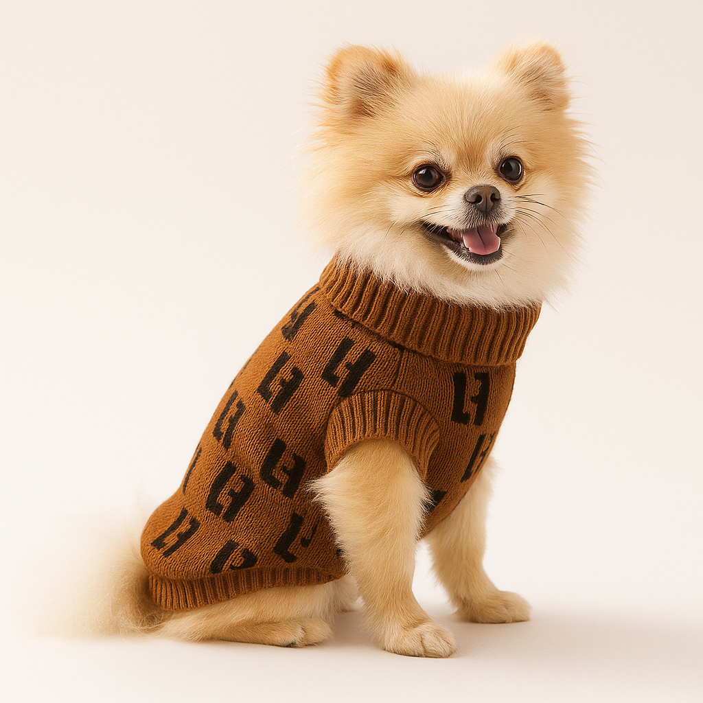 High-Collar Knit Dog Sweater – Fashion Turtleneck Pullover