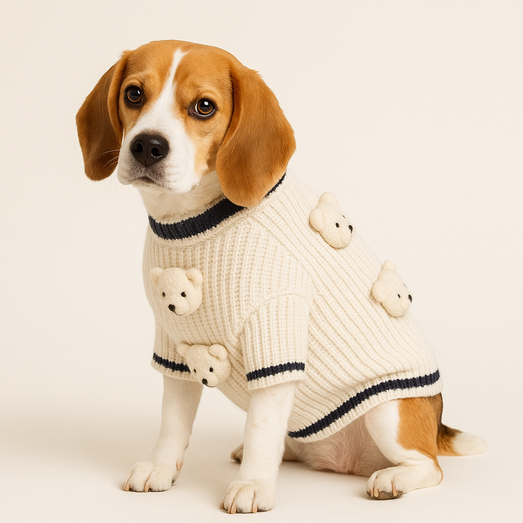 Pawfect Cause | Teddy Bear Dog Sweater – Cute Winter Knit Pet Outfit