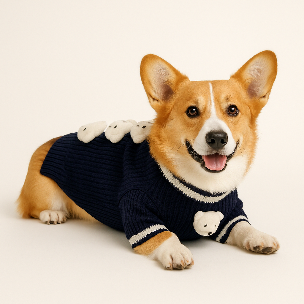 Pawfect Cause | Teddy Bear Dog Sweater – Cute Winter Knit Pet Outfit