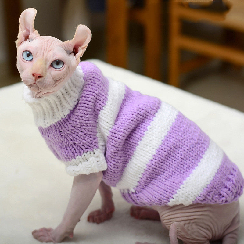 OFFLINE Hairless Cat Warm Sweater Pet Cat ClothesK