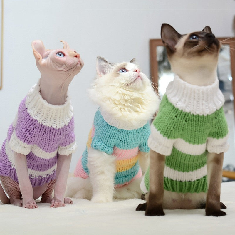 OFFLINE Hairless Cat Warm Sweater Pet Cat ClothesK